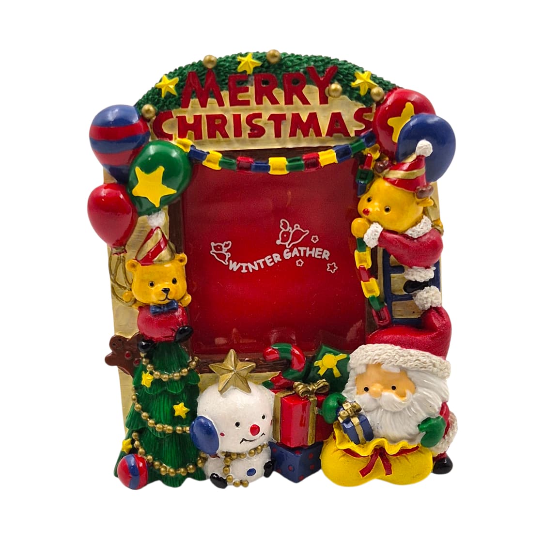 레트로 크리스마스 선물 테디베어 액자 상품이미지1