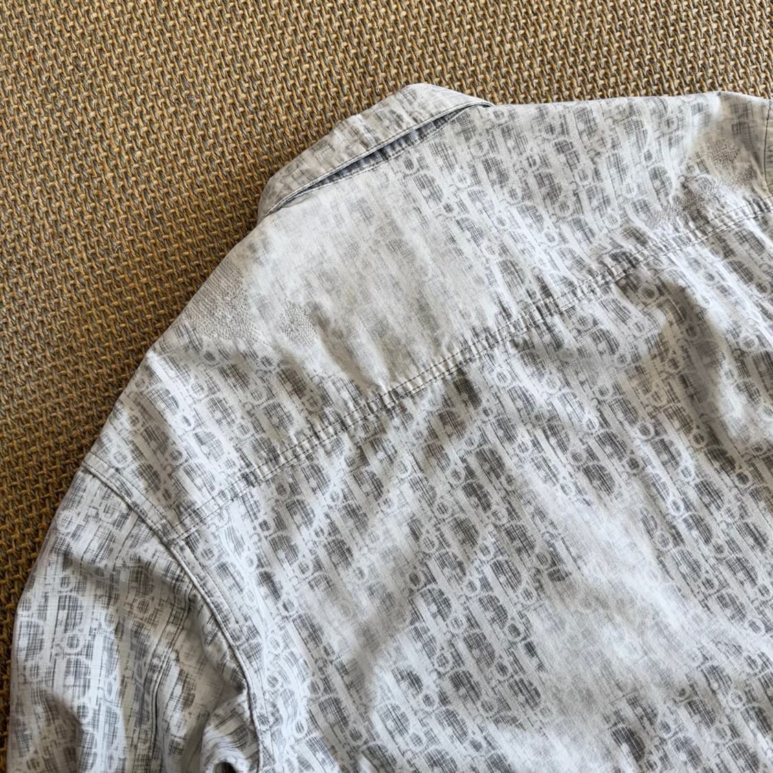 Dior 디올 최상급 일본 데님 디스트레스드 오블리크 샤켓 자켓 셔츠 상품이미지2