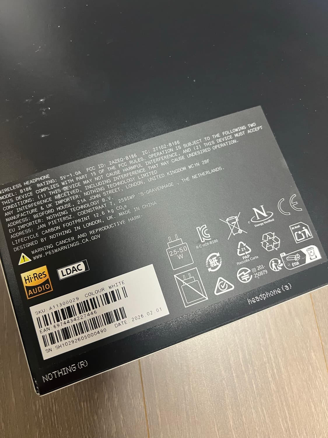 [미개봉] 낫싱 헤드폰 (a) 화이트 상품이미지2