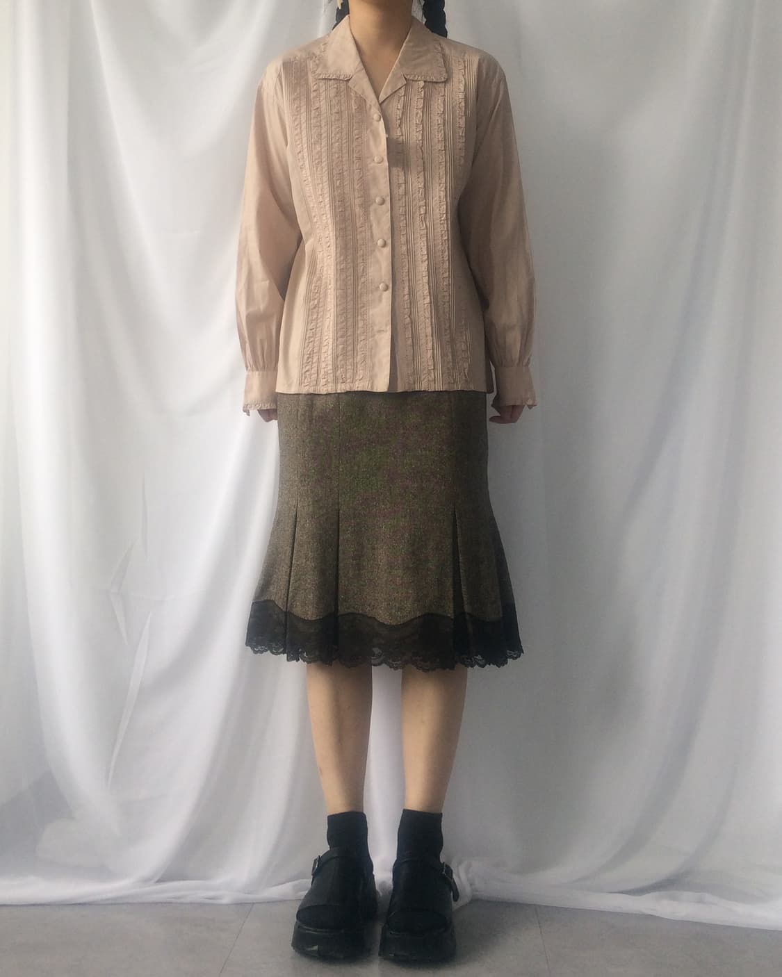 Frill point shirt jacket 상품이미지1