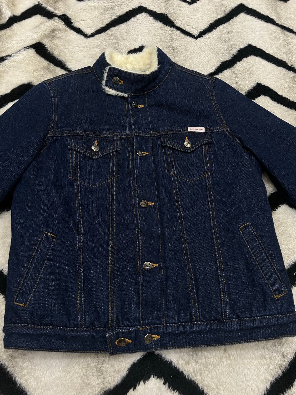 [M]켈빈클라인 데님 쉐르파 자켓/진청 상품이미지3