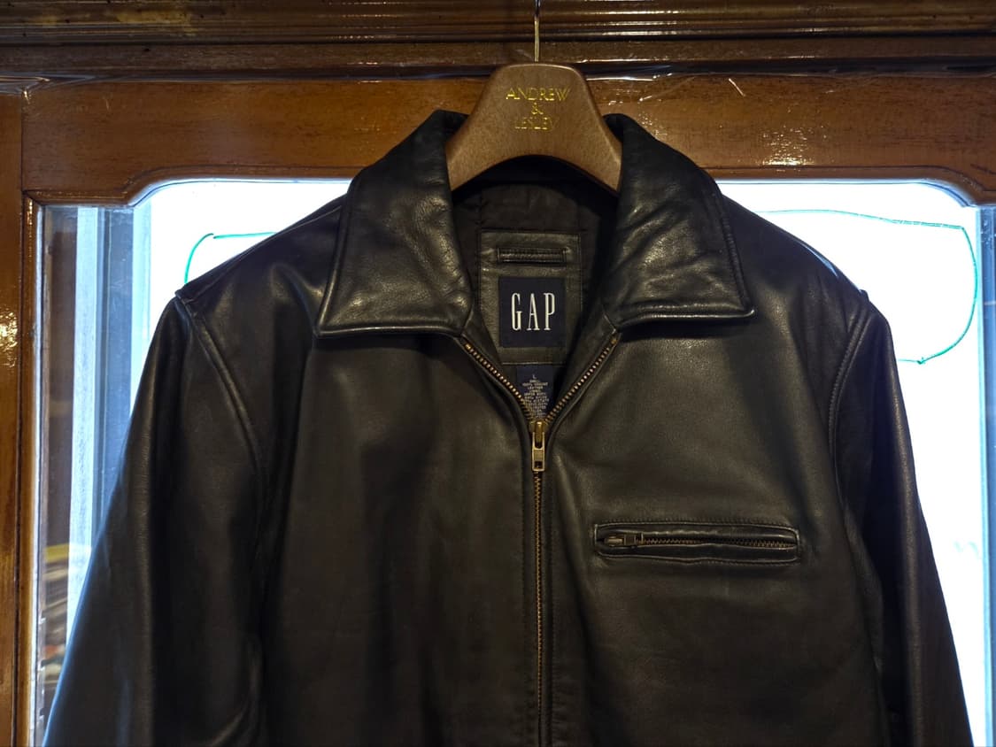 90'S 올드갭 카우하이드 레더 자켓 상품이미지2