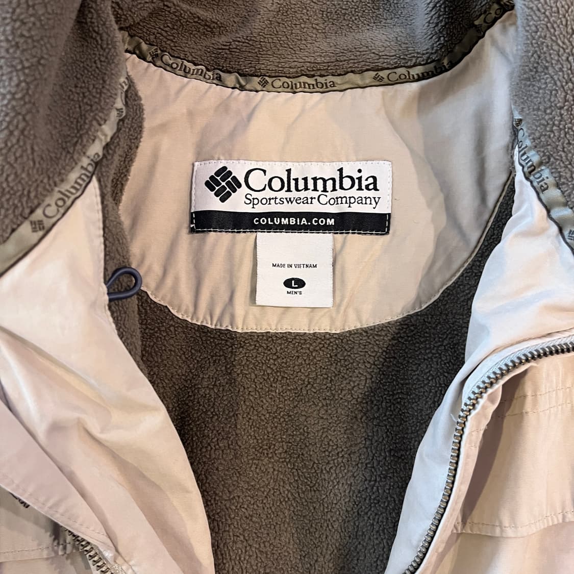 콜롬비아 베이지 플리스 블루종 상품이미지5