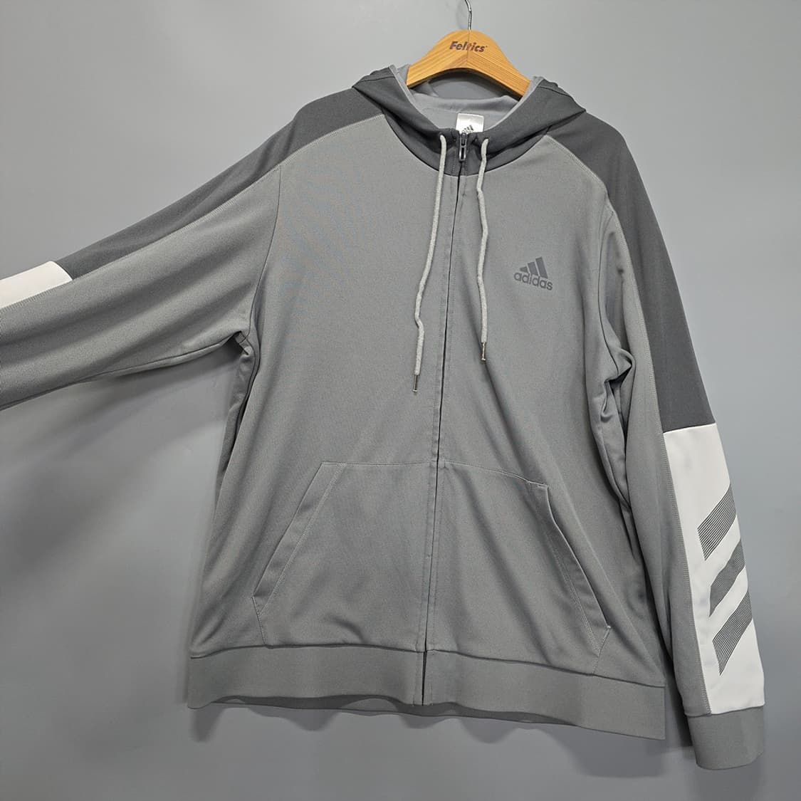 아디다스 ACT 회색 후드 집업 자켓 상품이미지2