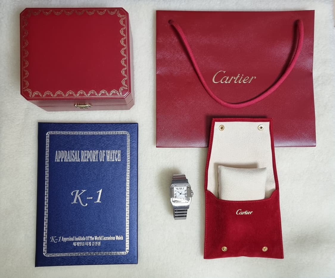 까르띠에 산토스 갈베 스틸 XL 블랙로만 오토매틱 남성시계 08년식 상품이미지8