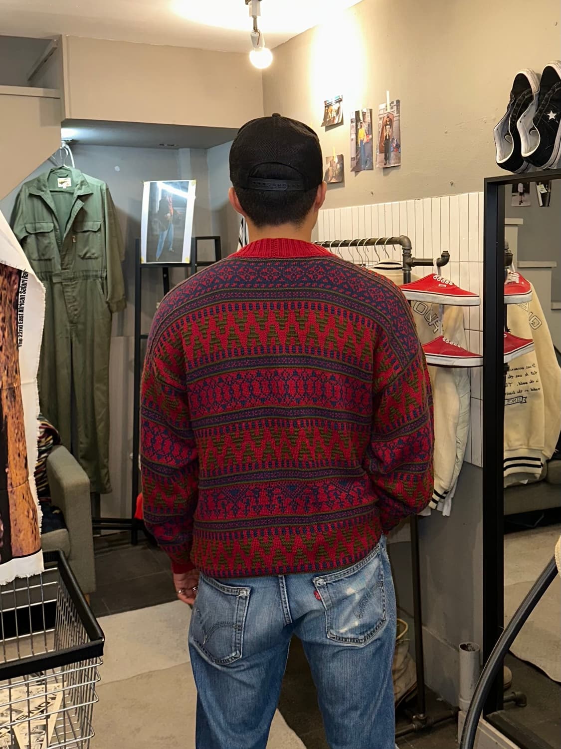 80’s Christian Dior ethnic cotton knit 상품이미지7