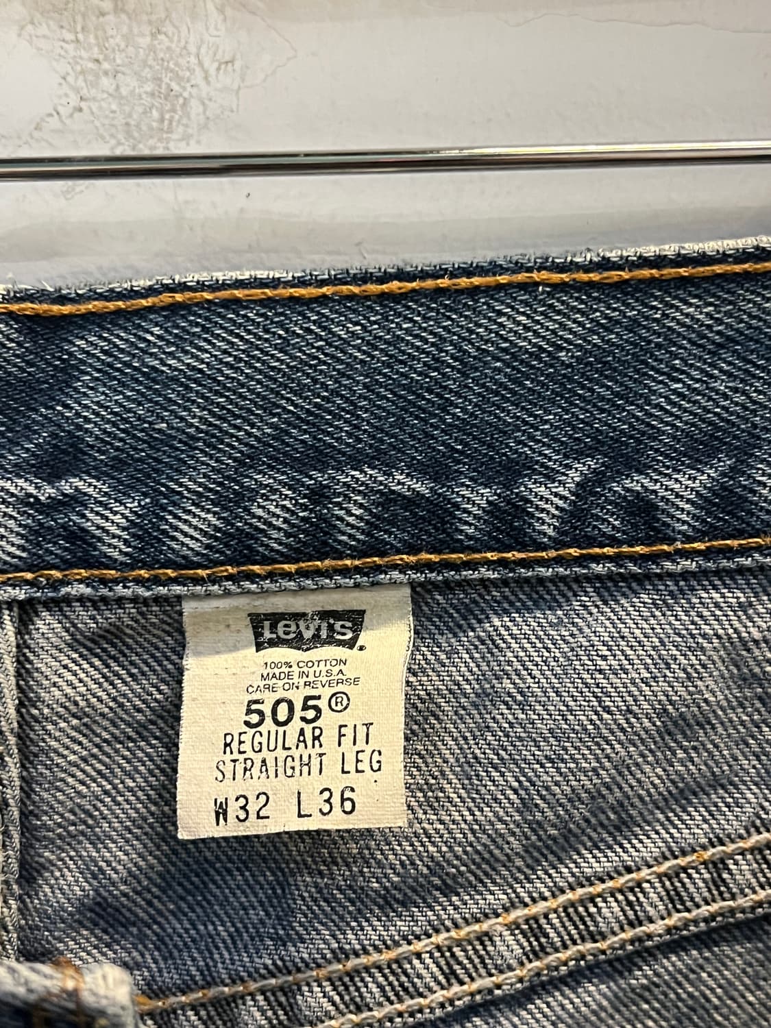 Levis 505 레귤러 스트레이트 데님 진 32x36 상품이미지3