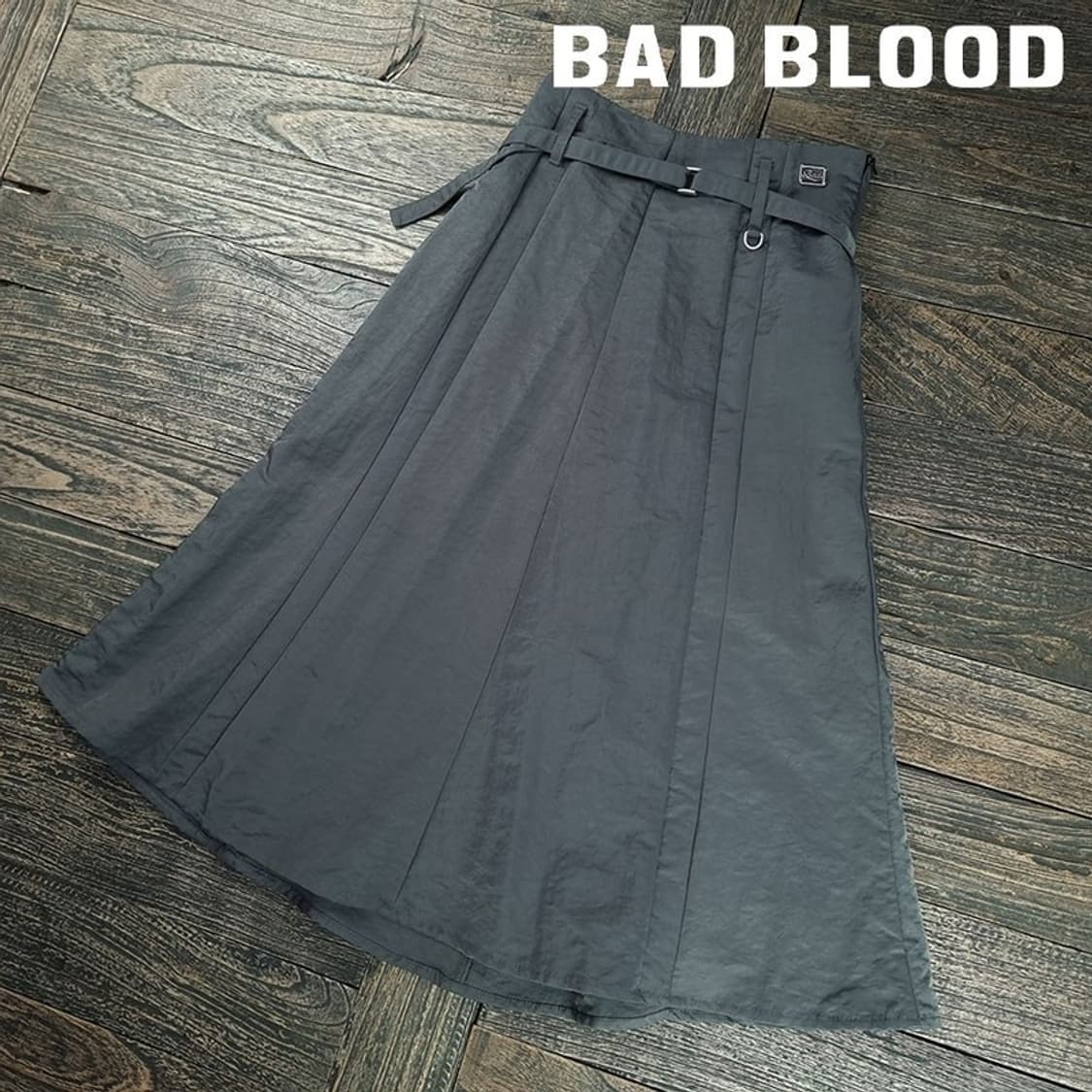 [배드블러드] 벨티드 롱스커트 그레이 M19868 상품이미지1