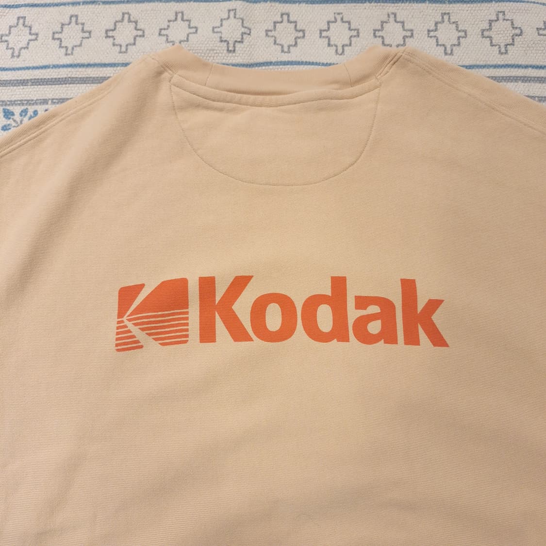 KODAK 코닥 베이지 오렌지 스펠로고 헤비코튼 맨투맨 티셔츠 L 상품이미지10