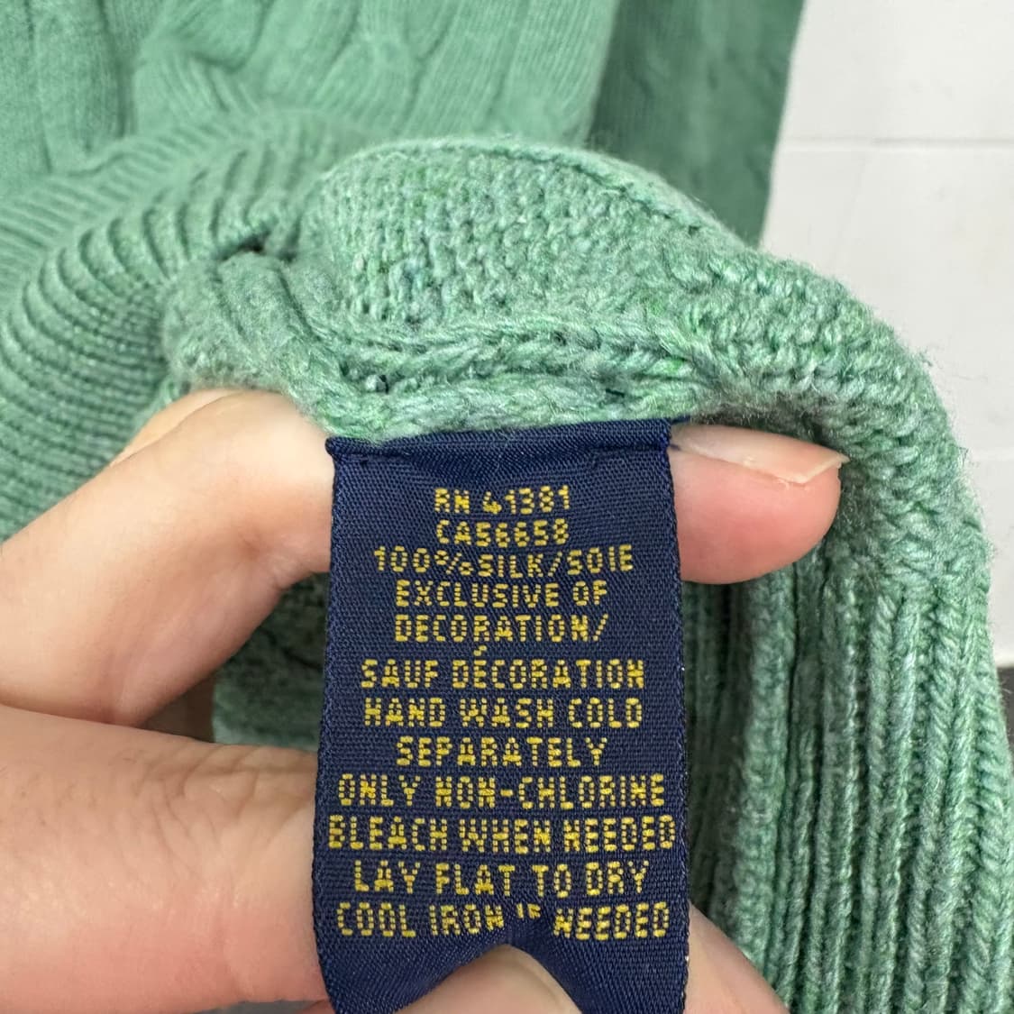 폴로랄프로렌 반집업 꽈배기 니트 상품이미지5