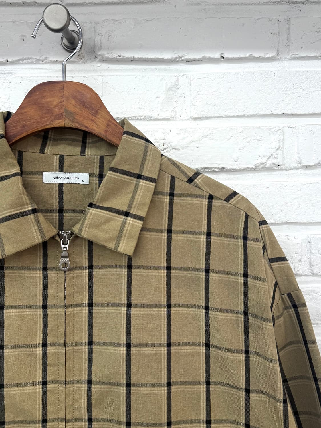 Urban collection 베이지 체크 알파카 자켓  상품이미지4