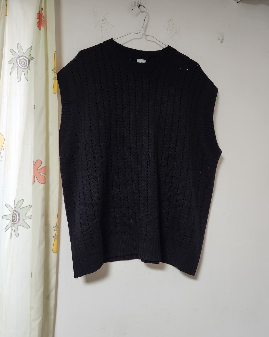 빅사이즈 WEEKEND 블랙 니트 조끼 상품이미지1