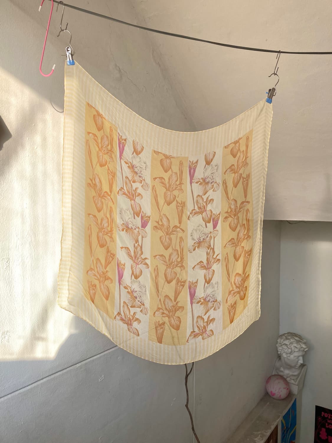 빈티지 아이보리 플라워 스카프 상품이미지1