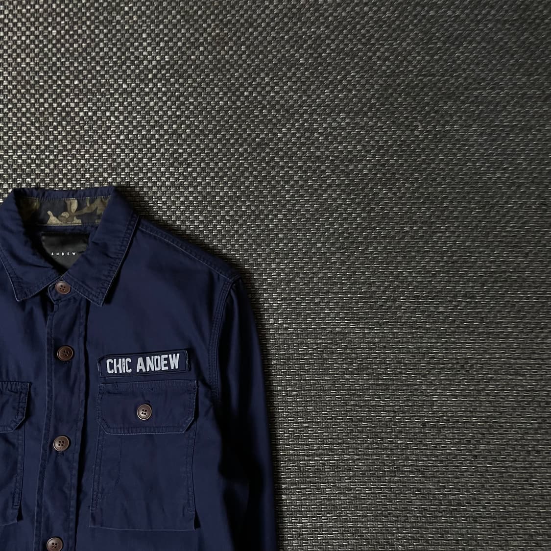 앤듀 네이비 멀티포켓 데님 셔츠 자켓 100 상품이미지3