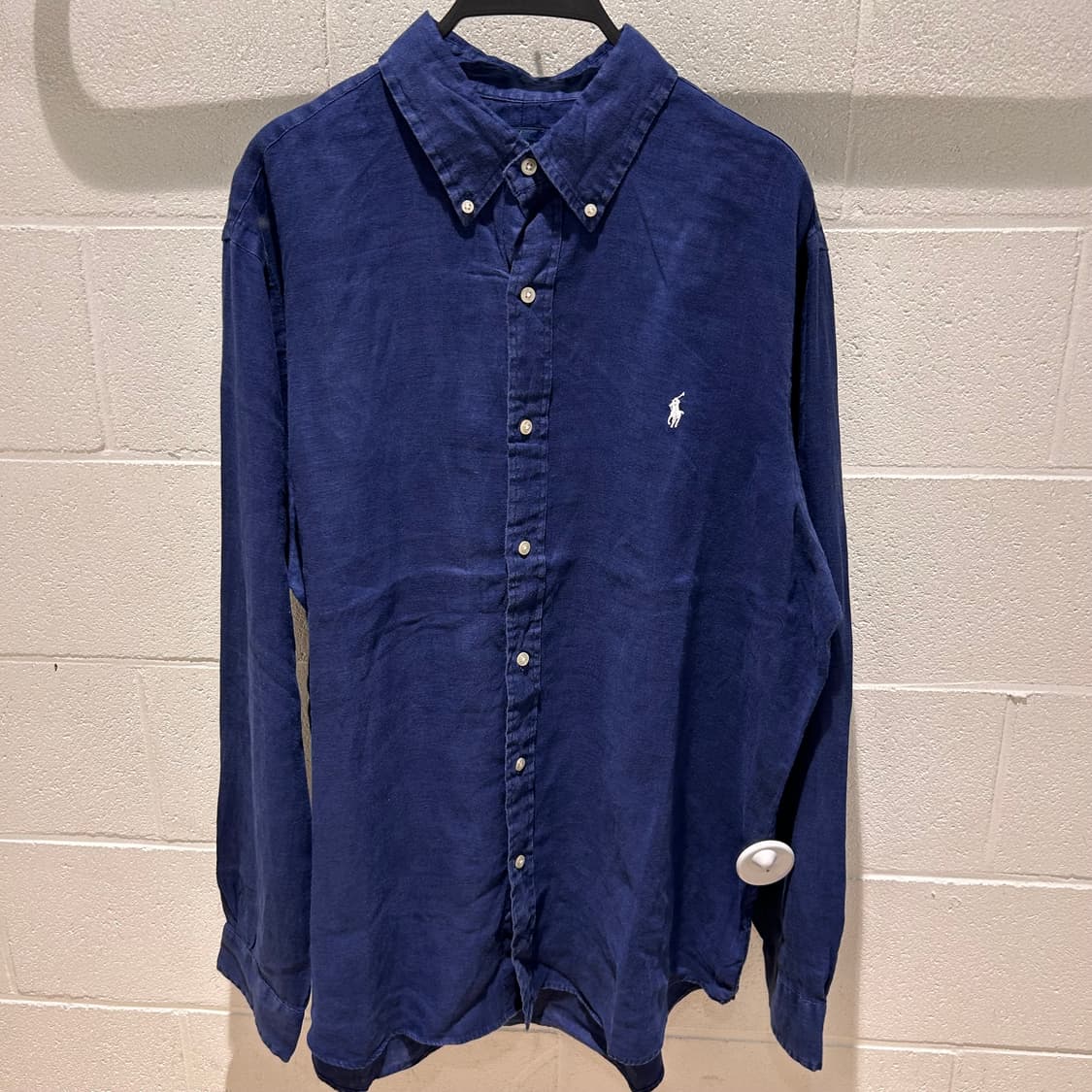 Polo Ralph Lauren Navy Linen Shirts 상품이미지4