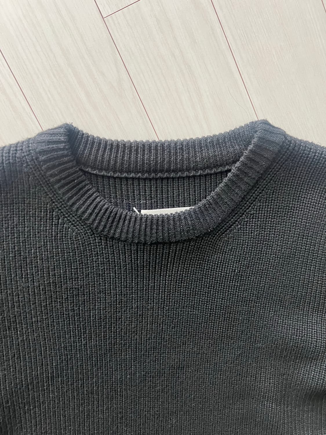 마르지엘라 스티치 골지 니트 블랙 46 상품이미지1