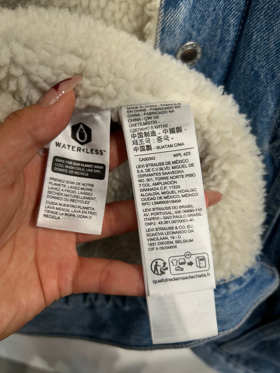 스몰 리바이스 실버탭 쉐르파 양털 오버핏 데님 자켓 상품이미지7