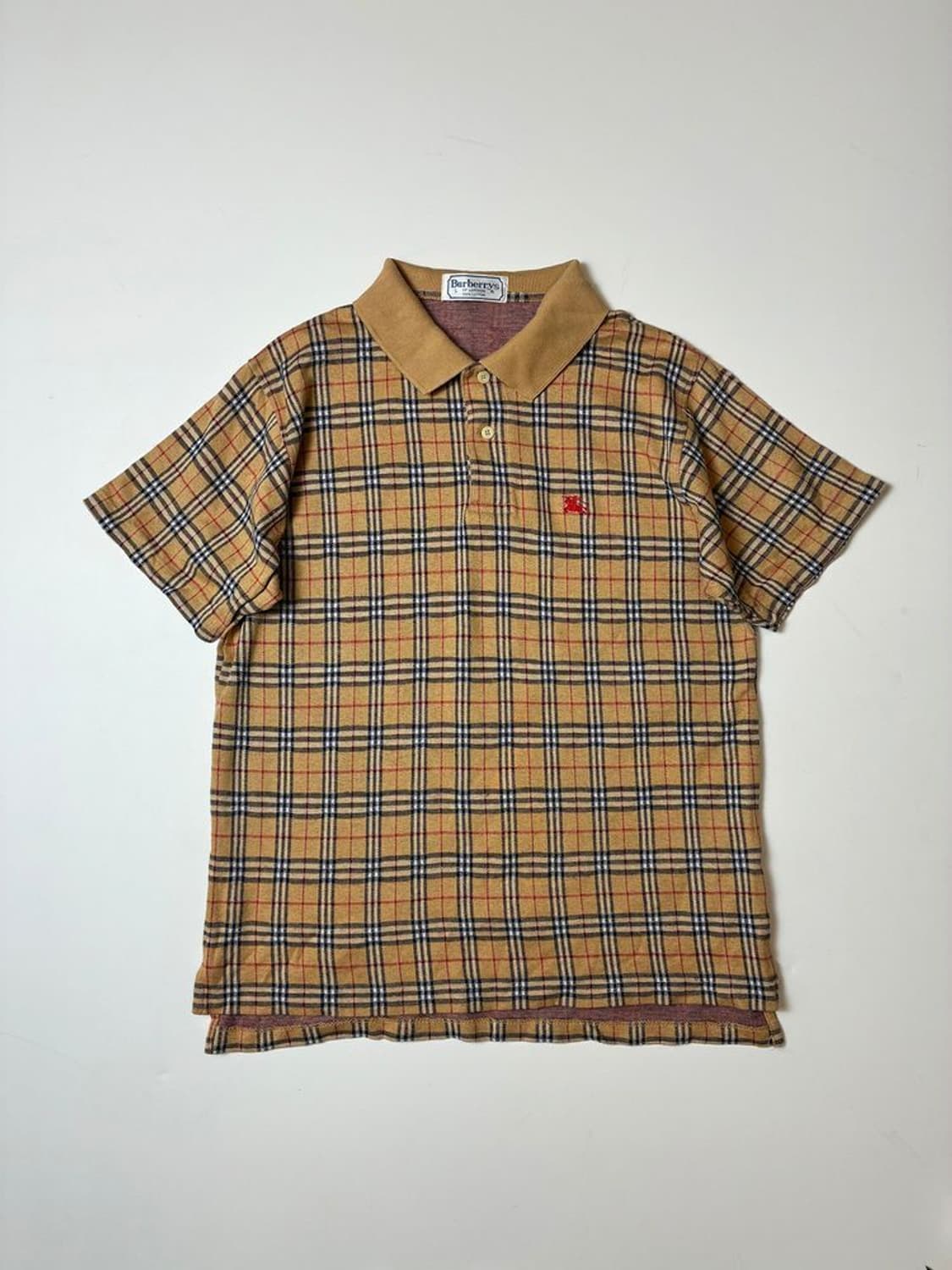 버버리 90's 노바체크 카라 반팔 티셔츠 PN8582 상품이미지1