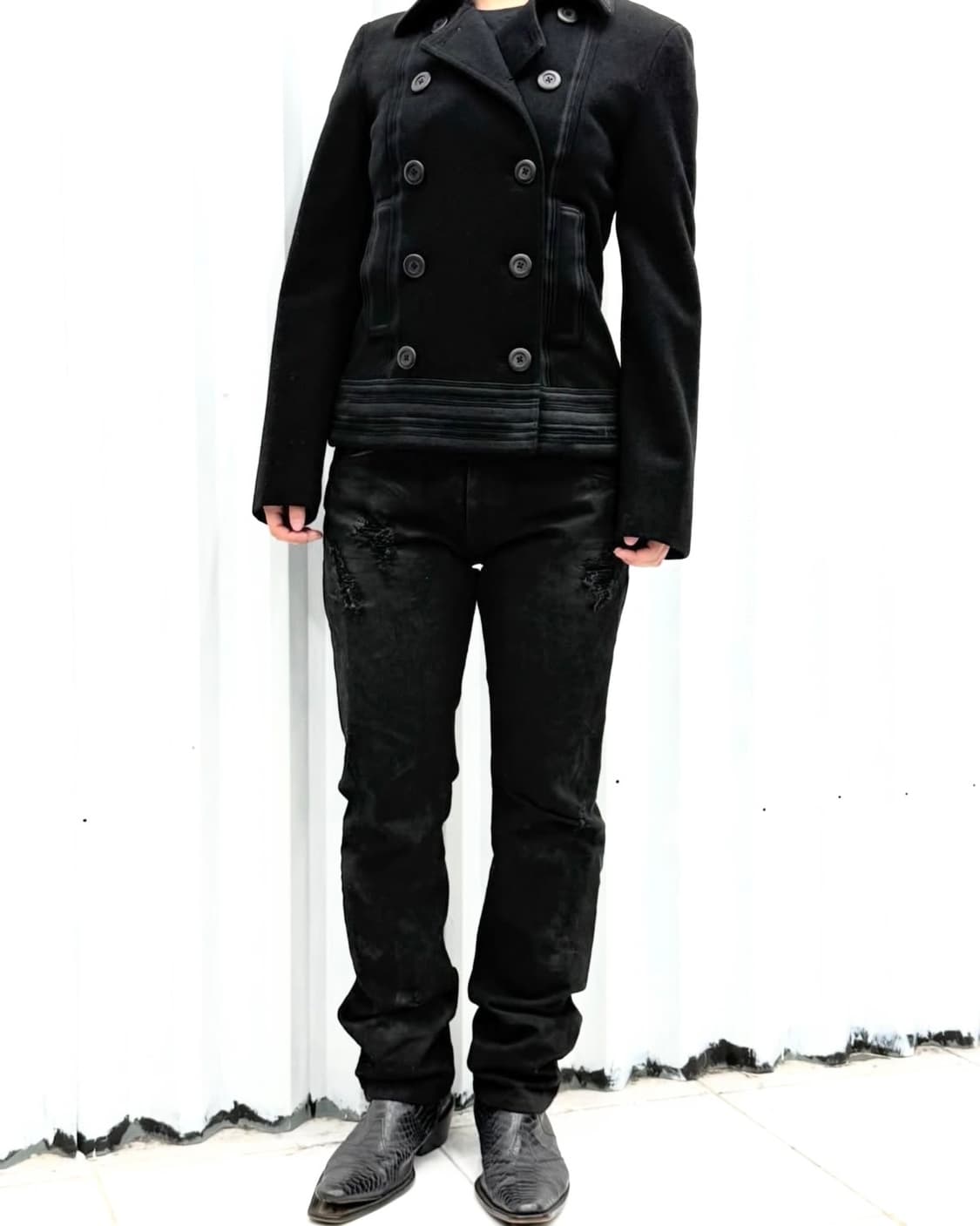 Tete Homme coated damage pants 상품이미지3