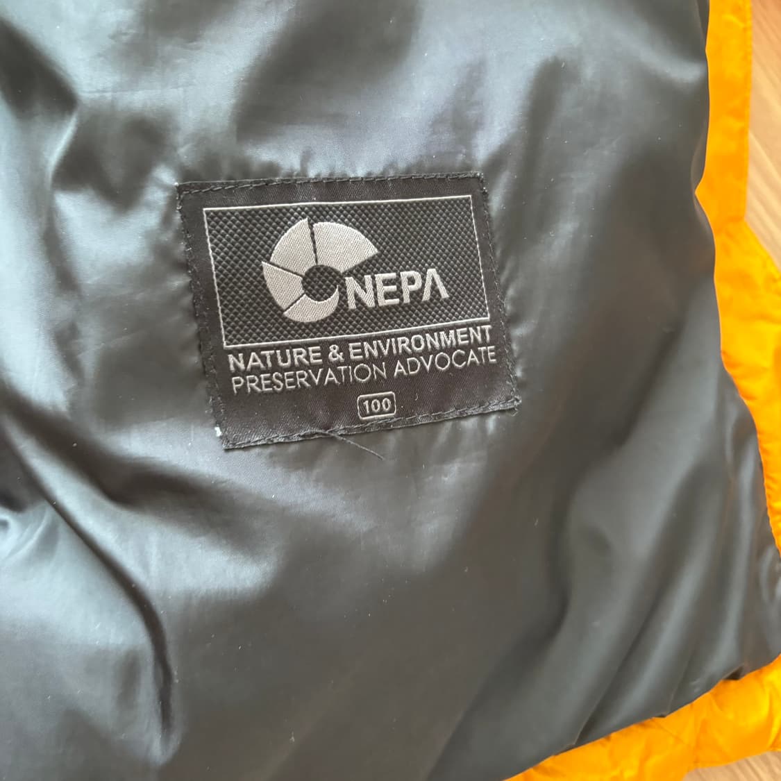 네파 800 노리미트 옐로우 패딩 자켓 100(L) 상품이미지5