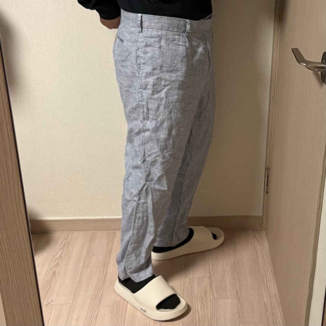 정품 폴로 랄프로렌 린넨 팬츠 하운드체크 바지 40인치 상품이미지2