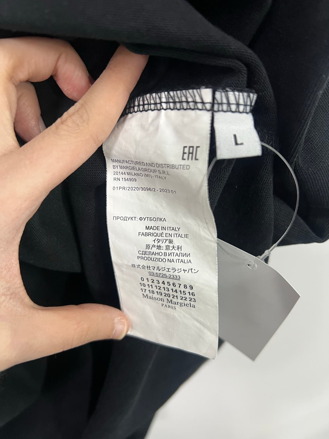마르지엘라 빈티지 블랙 반팔 티셔츠 상품이미지2