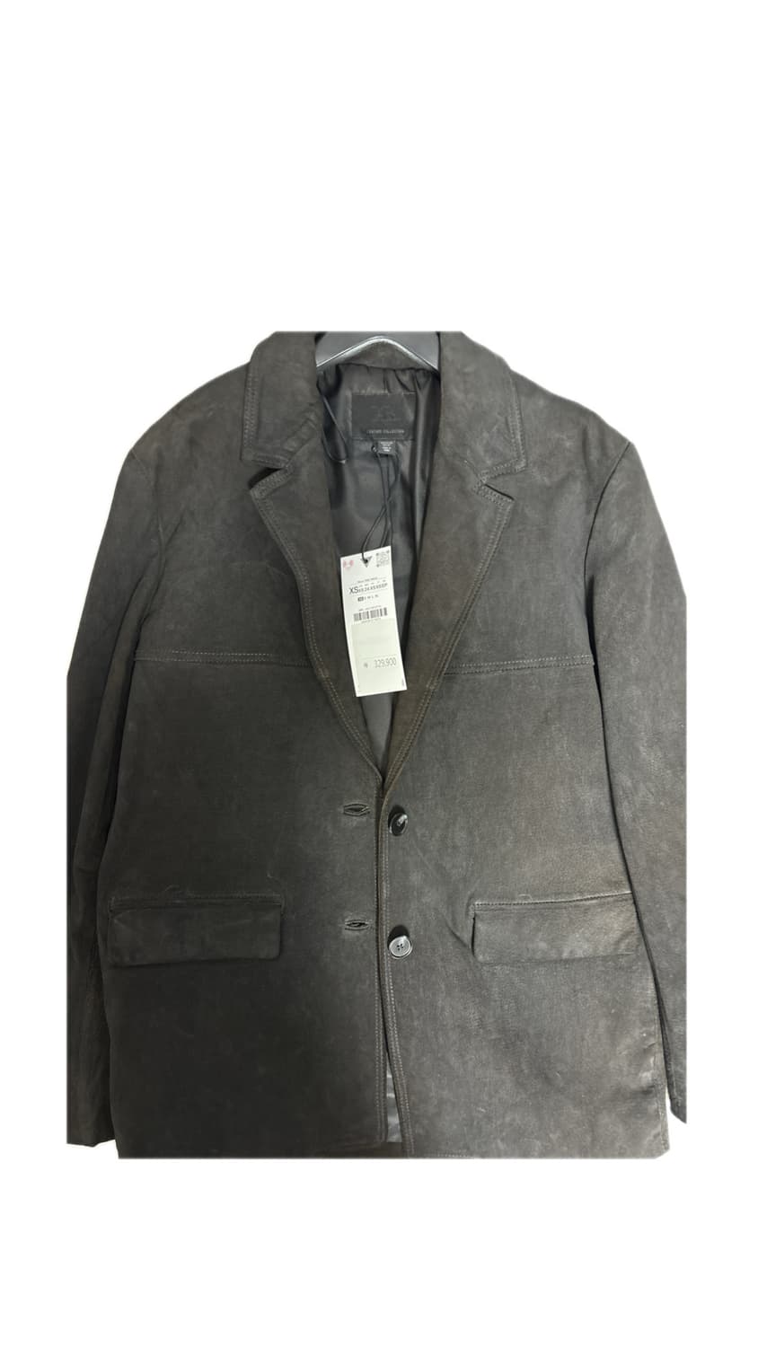 100% 스웨이드 가죽 포켓 블레이저 상품이미지4