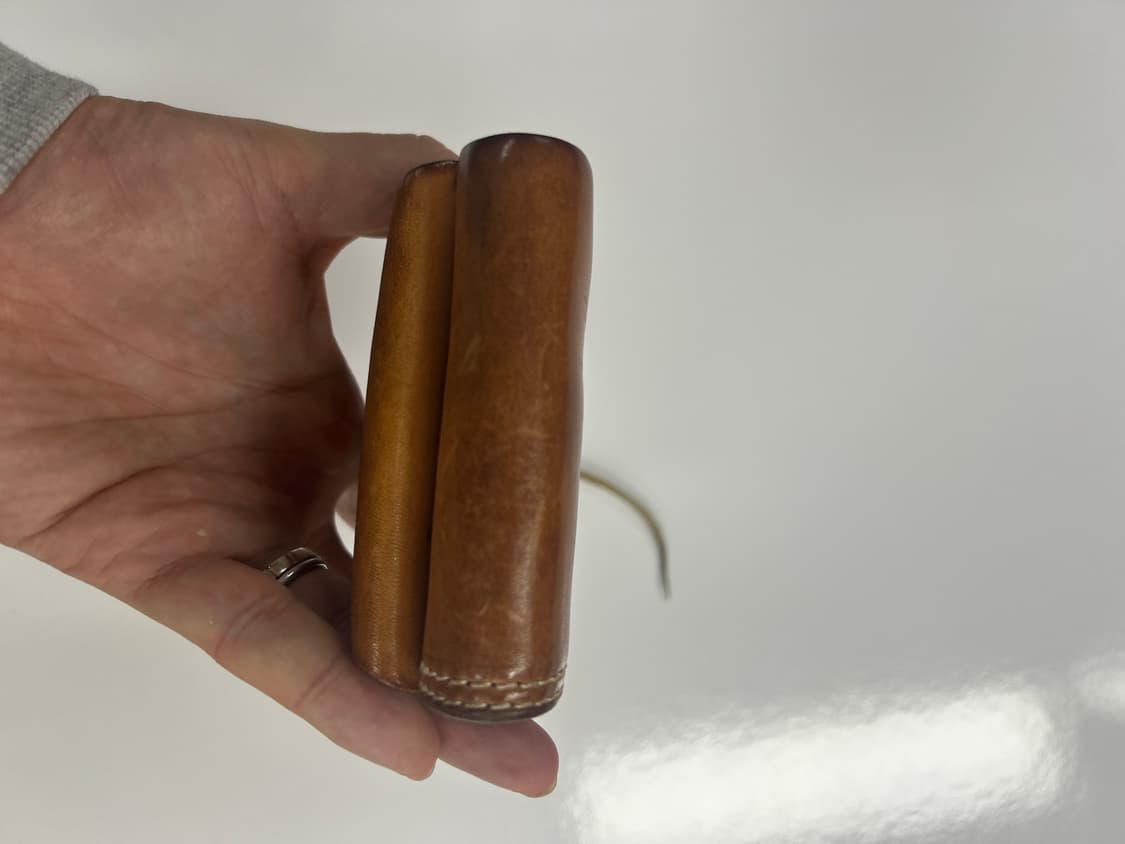 goros 고로스 새들레더 이글콘초 신형 라이트브라운 반지갑 상품이미지5