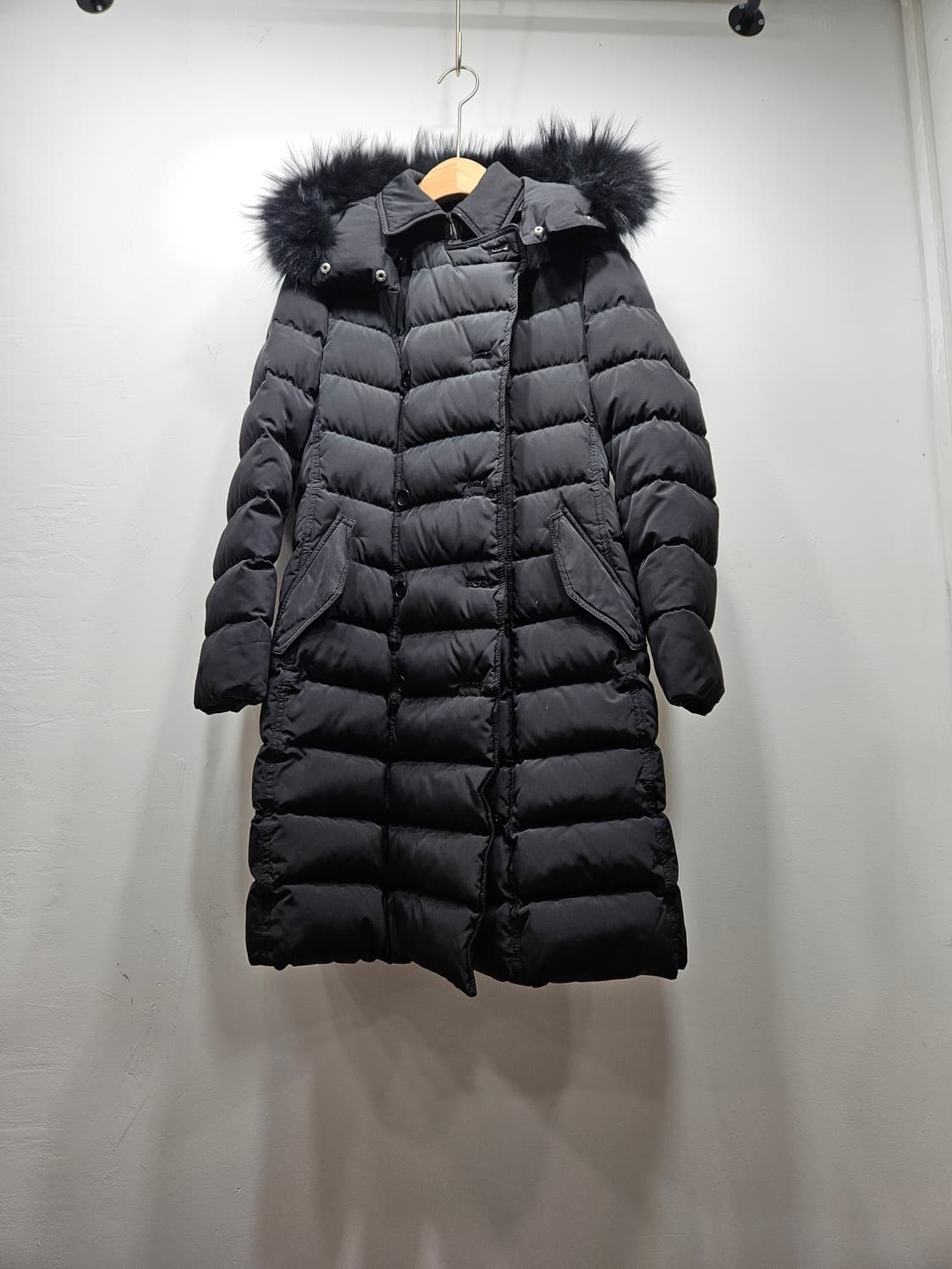 CC콜렉트 라쿤후드 오리털 롱패딩 S  상품이미지1