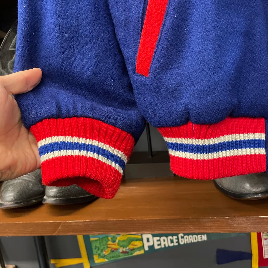 90s O Henry 테니스 클럽 세일러 후드 크롭 바시티 자켓 N350 상품이미지5