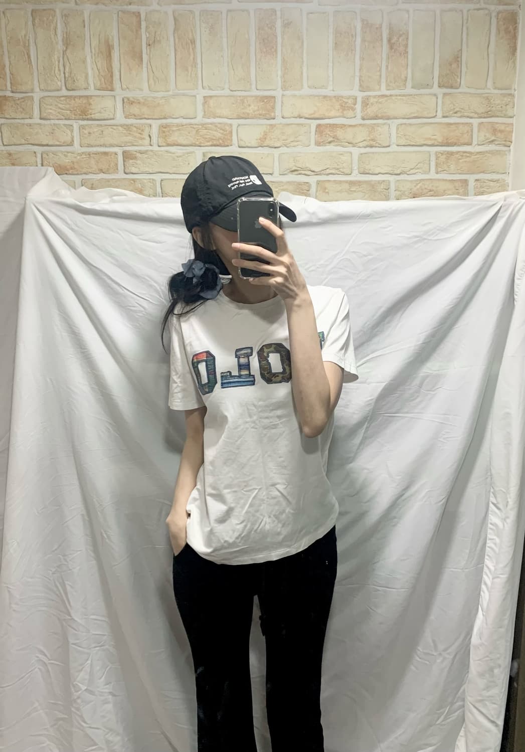 폴로 랄프로렌 로고 티셔츠,M,화이트 상품이미지1