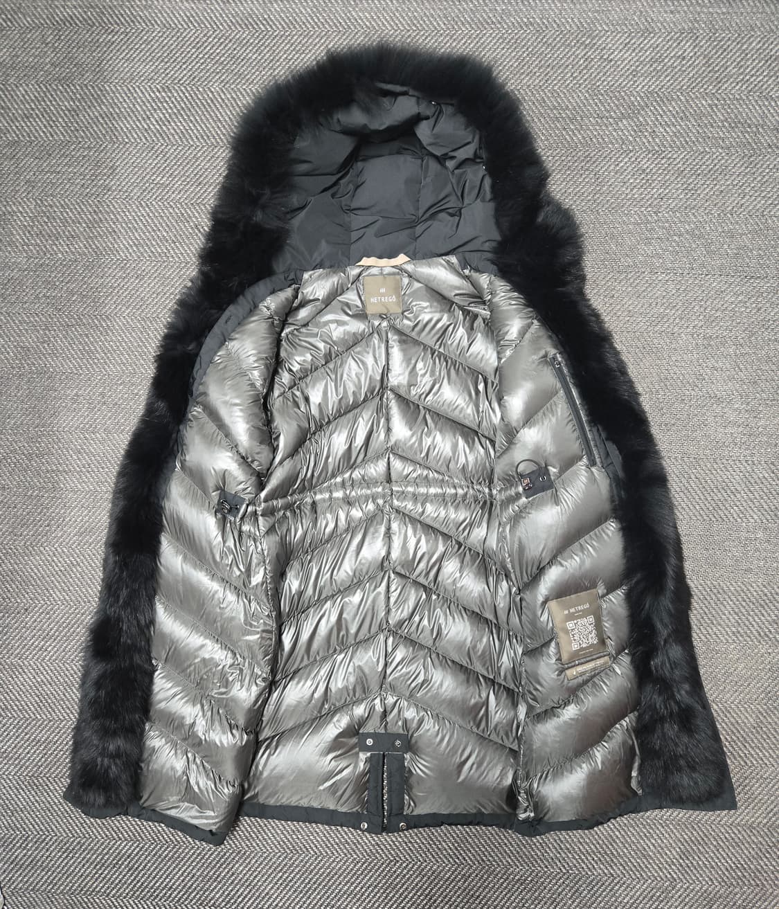 헤트레고 이탈리아 구스다운 패딩 퍼 롱패딩 코트 상품이미지4