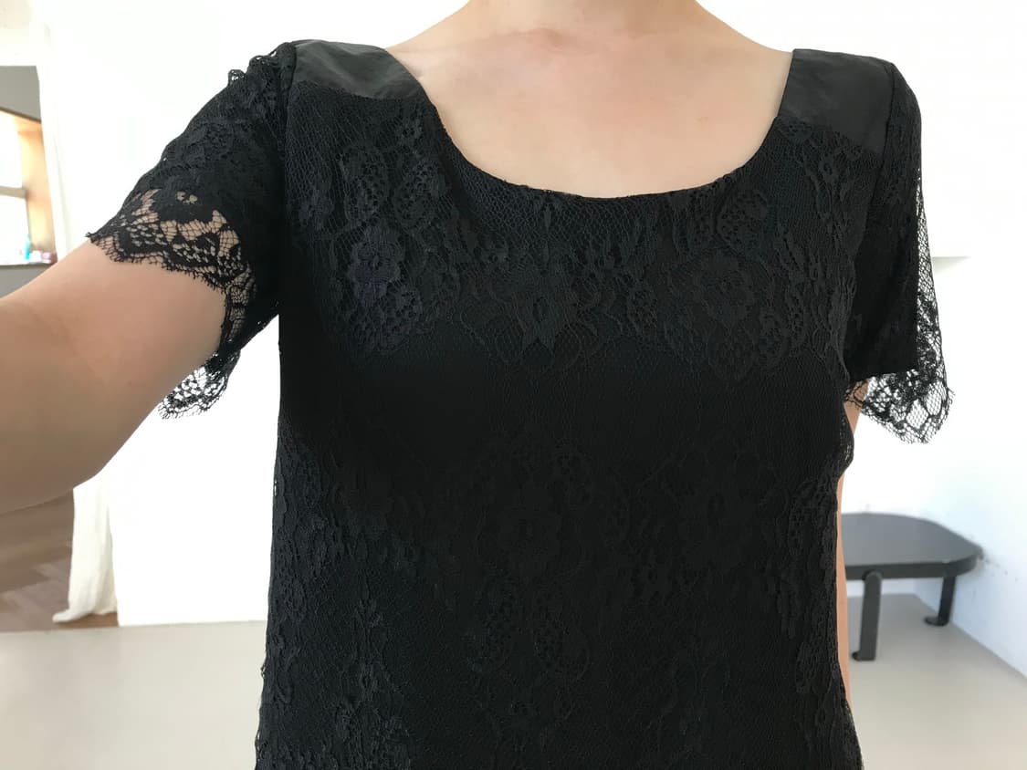 vintage black lace one-piece 상품이미지4