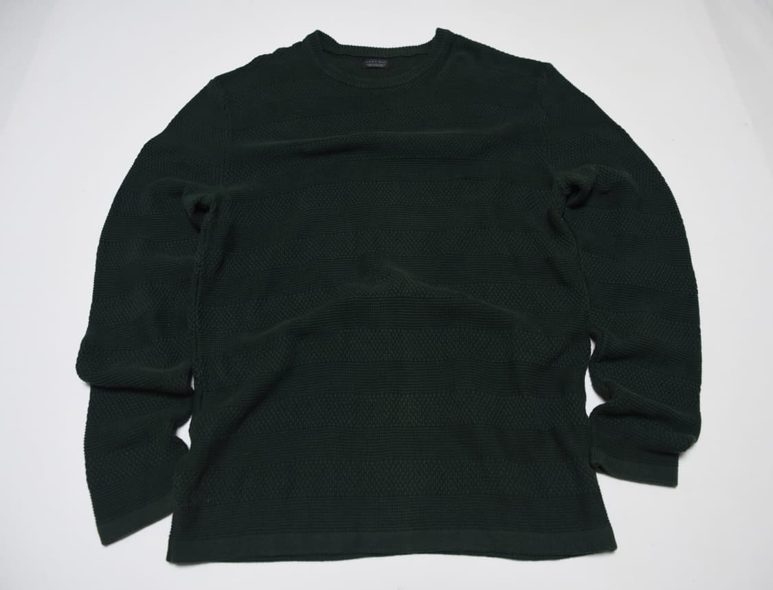 자라 맨 짙은 녹색 니트 XL 상품이미지3