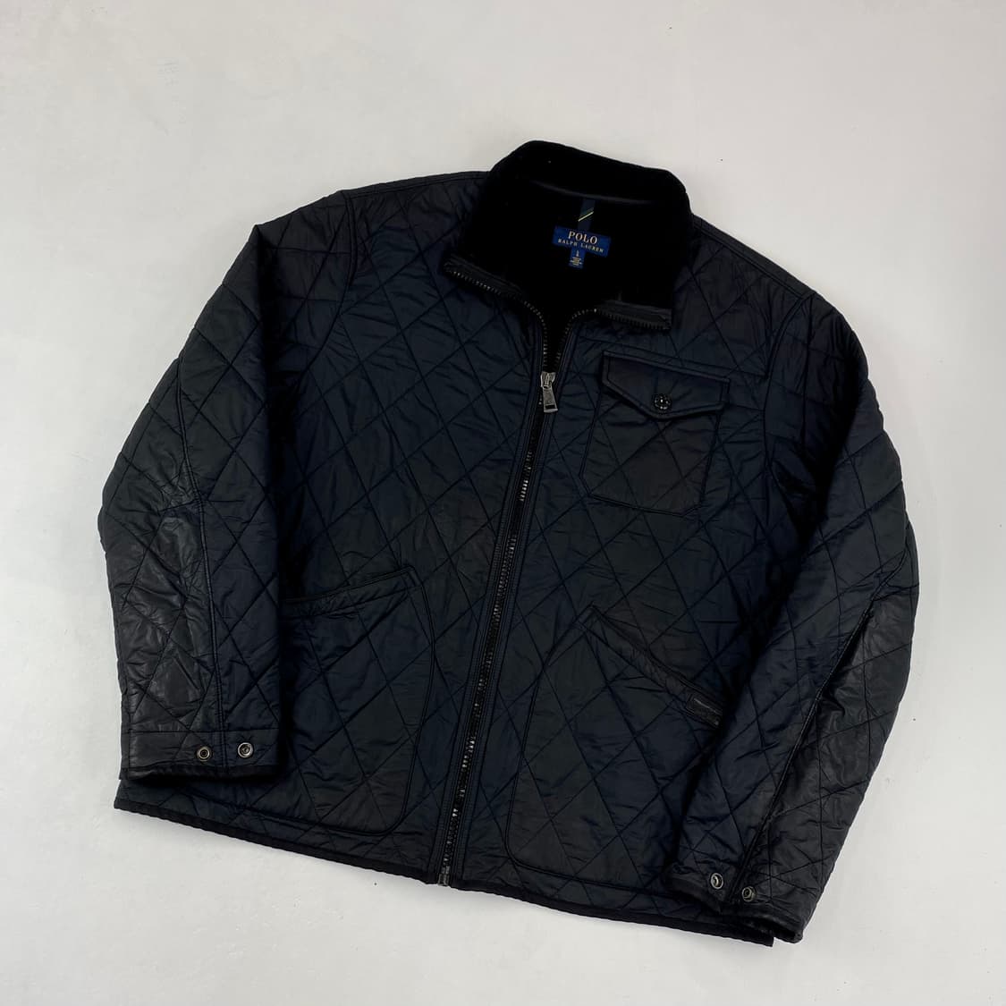 폴로 신형 블랙 포켓 퀼팅 자켓 (100) 상품이미지1