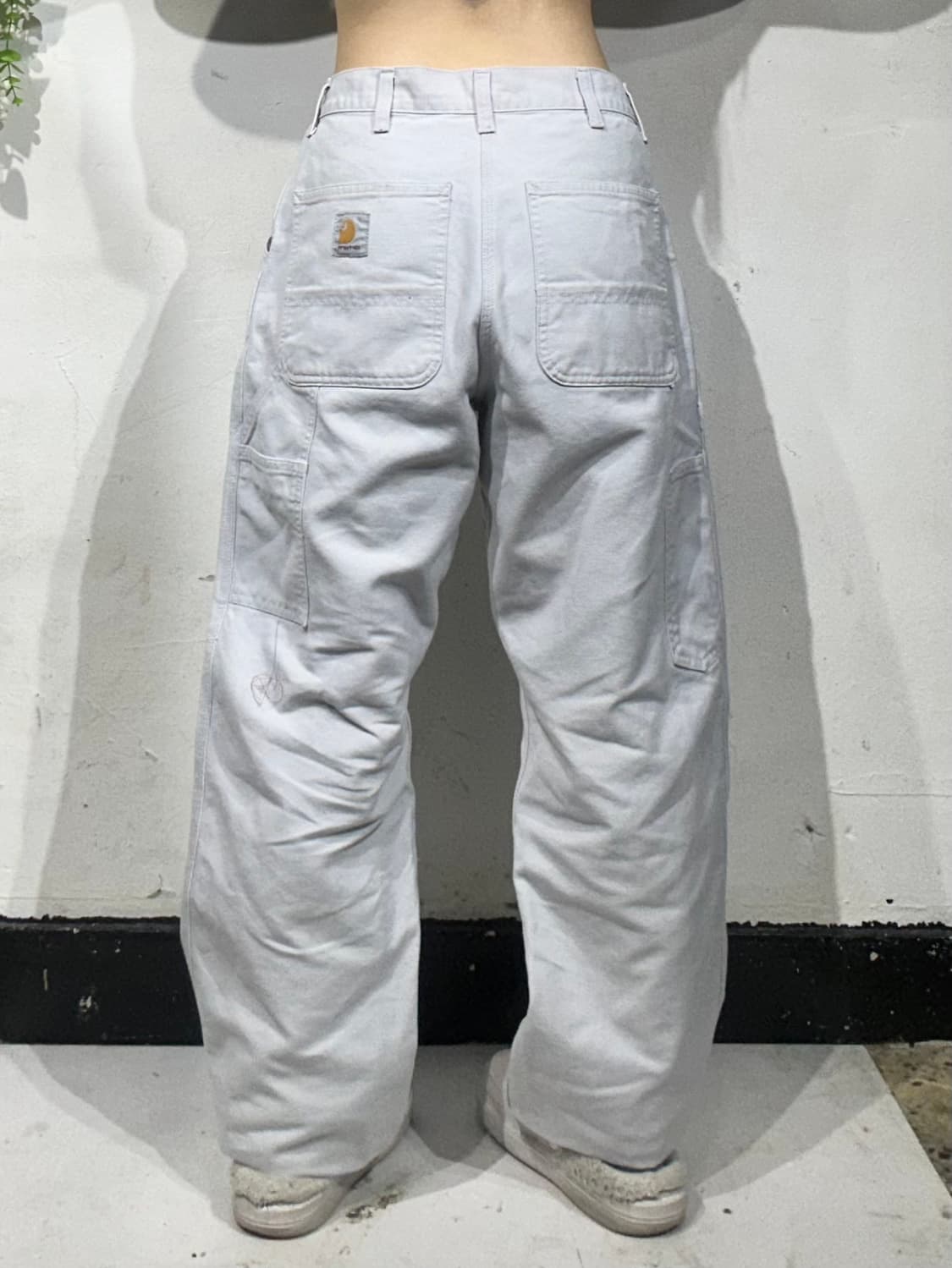 칼하트 화이트 싱글니 와이드 워크 팬츠 카펜터 데님 바지  상품이미지3