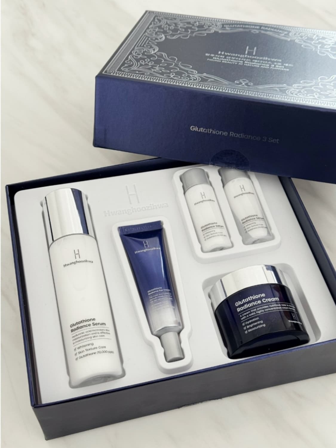 황후지화 글루타치온 래디언스 3종 세트 세럼 아이크림 수분크림  고급 쇼 상품이미지1