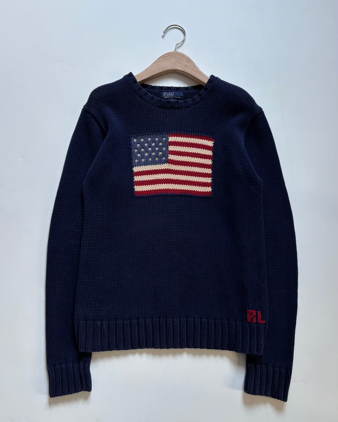 Polo 폴로 랄프로렌 성조기RL자수 코튼 니트  상품이미지1