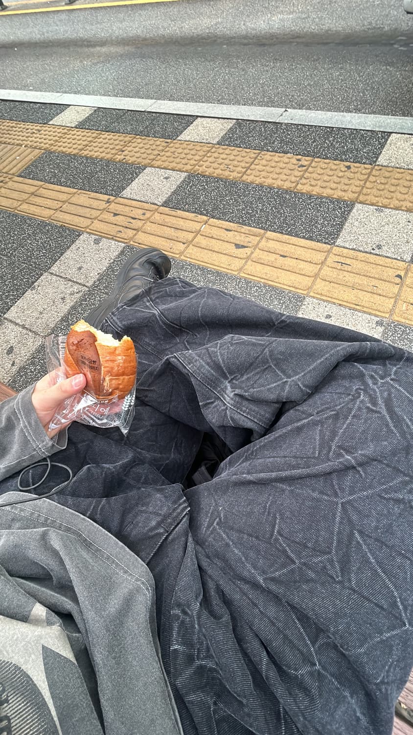 노매뉴얼 B.D WIDE DENIM PANTS - BLACK 상품이미지8