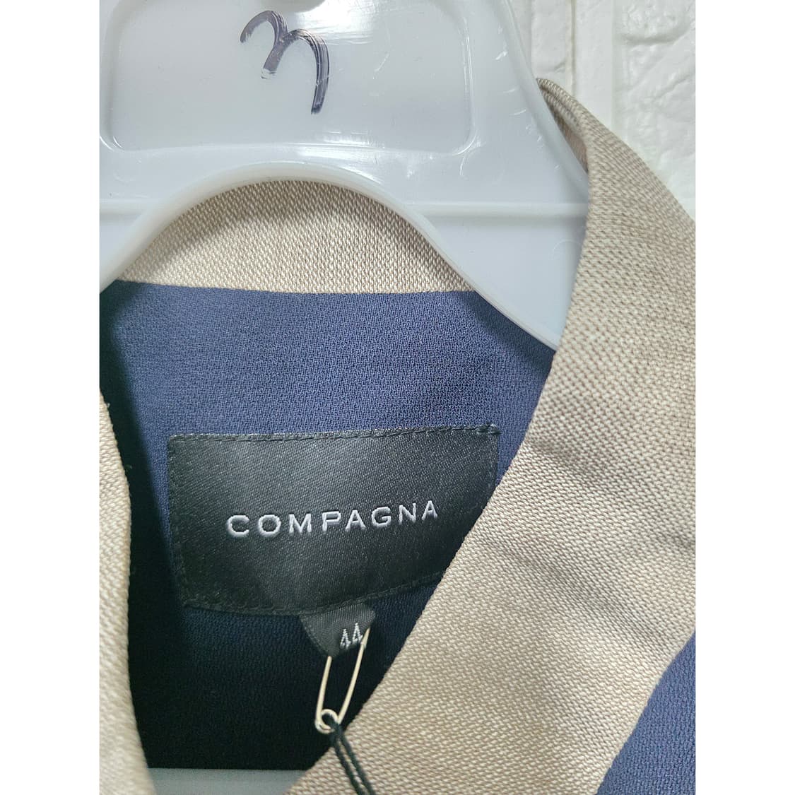 택포) 꼼빠니아 배색 코트 S 새상품 상품이미지2