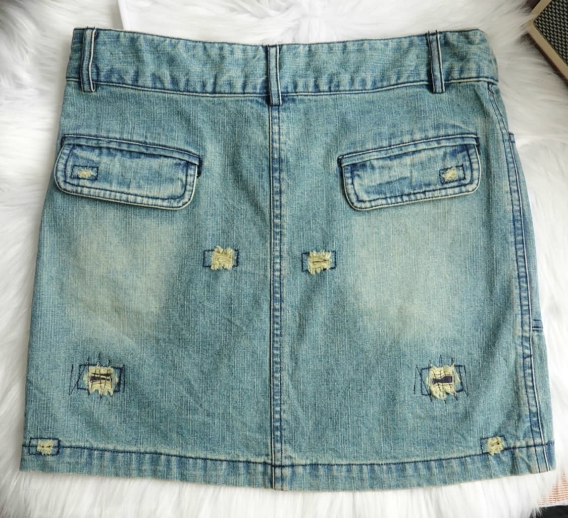 빈티지 워싱 데님 미니스커트 1871 상품이미지6