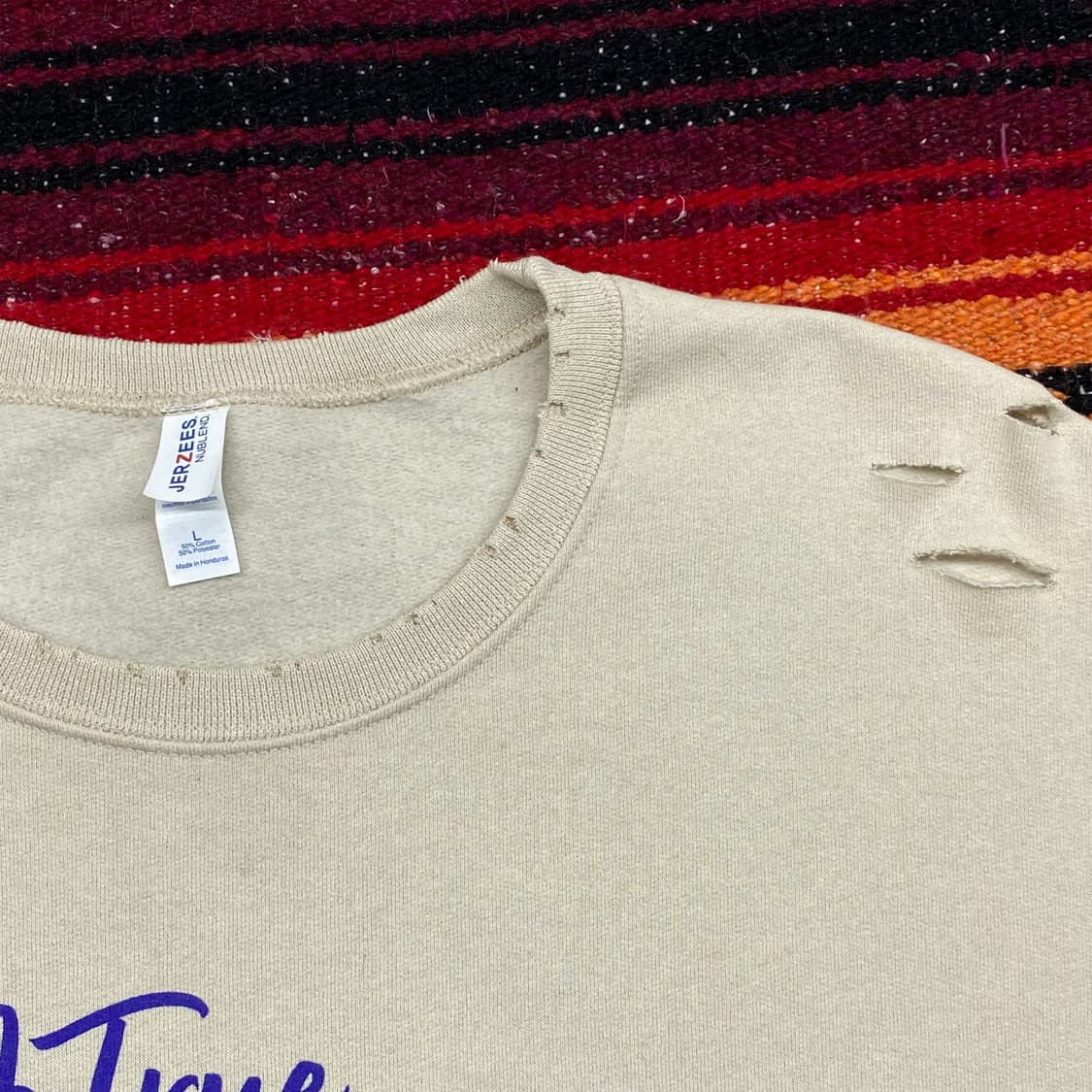 미국 빈티지 져지스 뜯김 맨투맨 상품이미지5