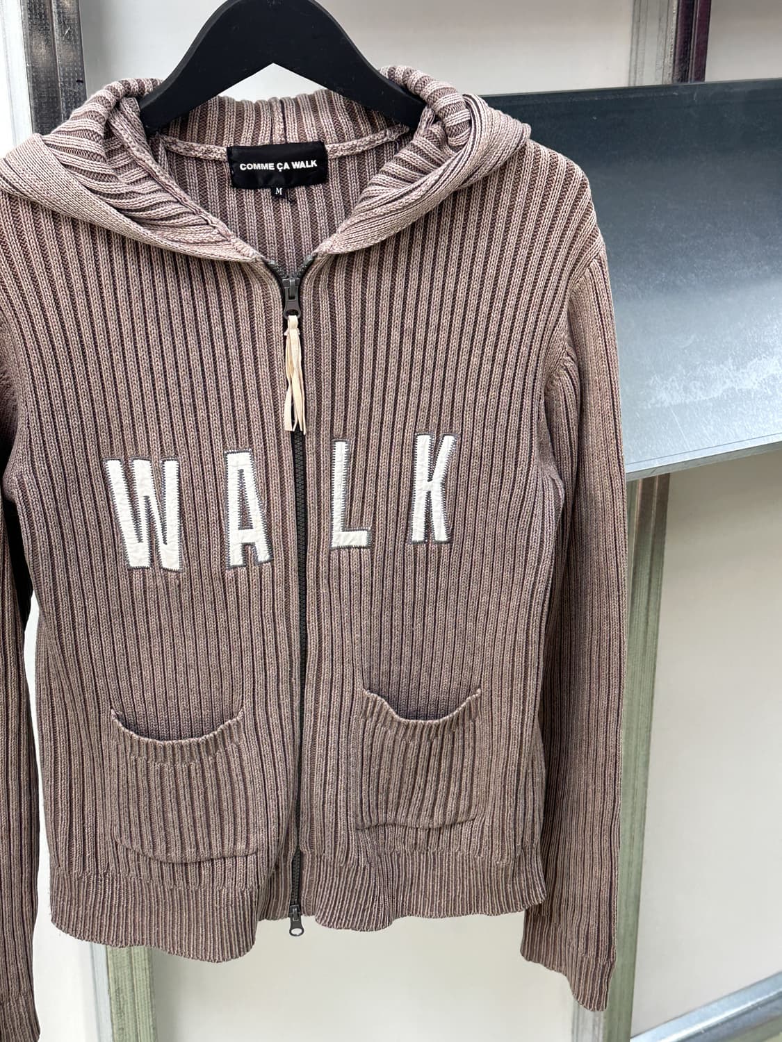 comme ca walk ribbed washed zip knit 상품이미지2