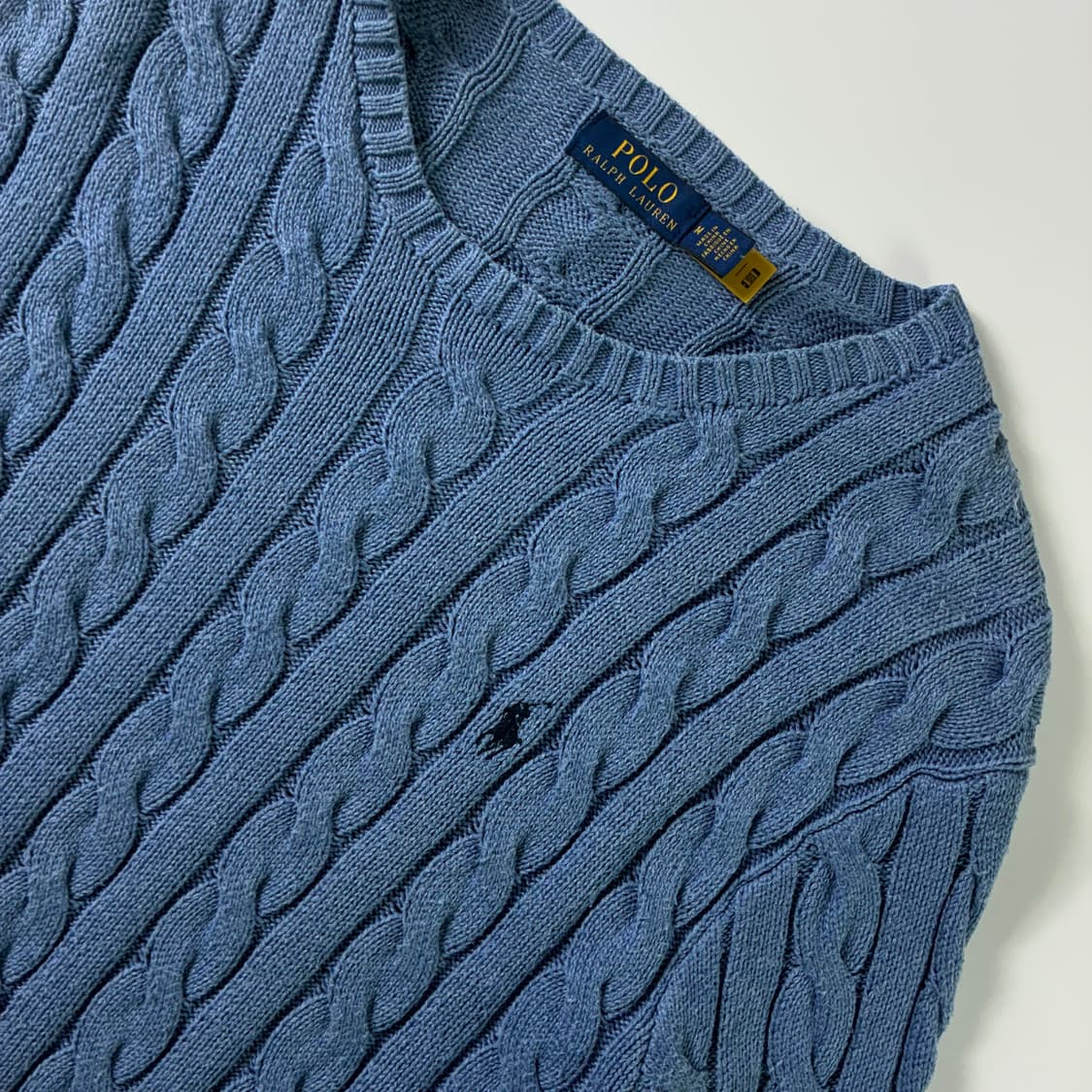 Polo 폴로 랄프로렌 현행 소라 케이블 라운드 니트 상품이미지3