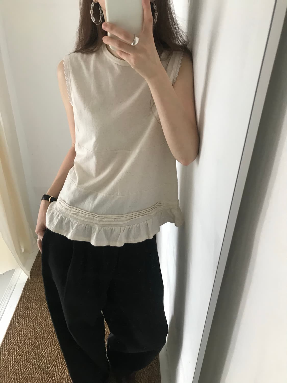 lace cotton sleeveless 상품이미지3