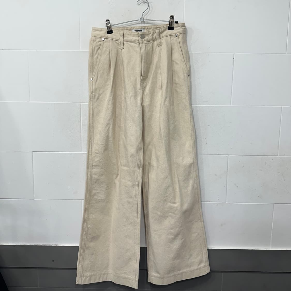 랭글러 코튼 와이드 팬츠 상품이미지1