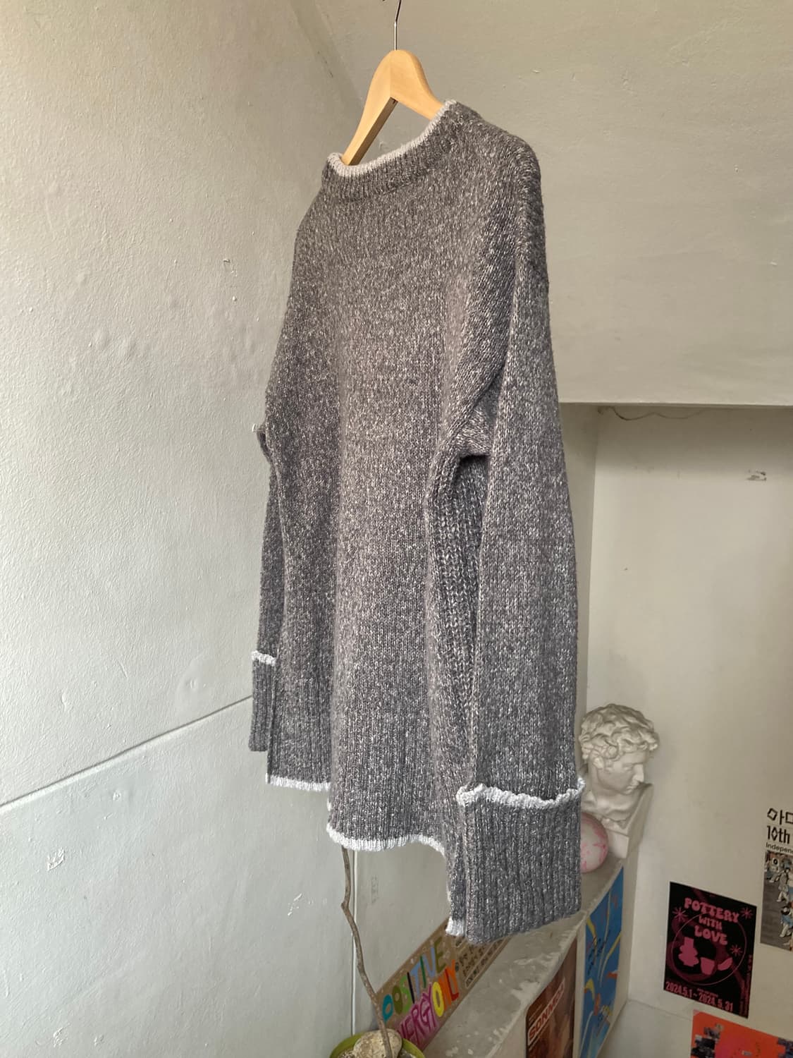 빈티지 그레이 레이어드 니트 상품이미지7