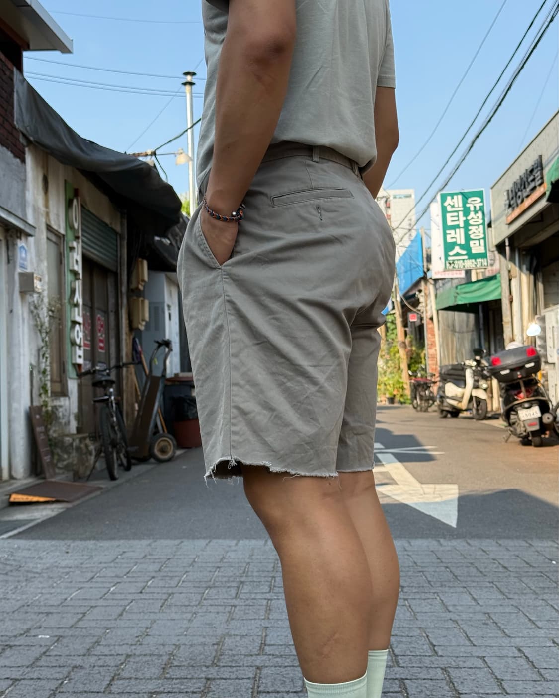 90-00‘s 폴로 랄프로렌 투턱 컷오프 치노 쇼츠 36 상품이미지8