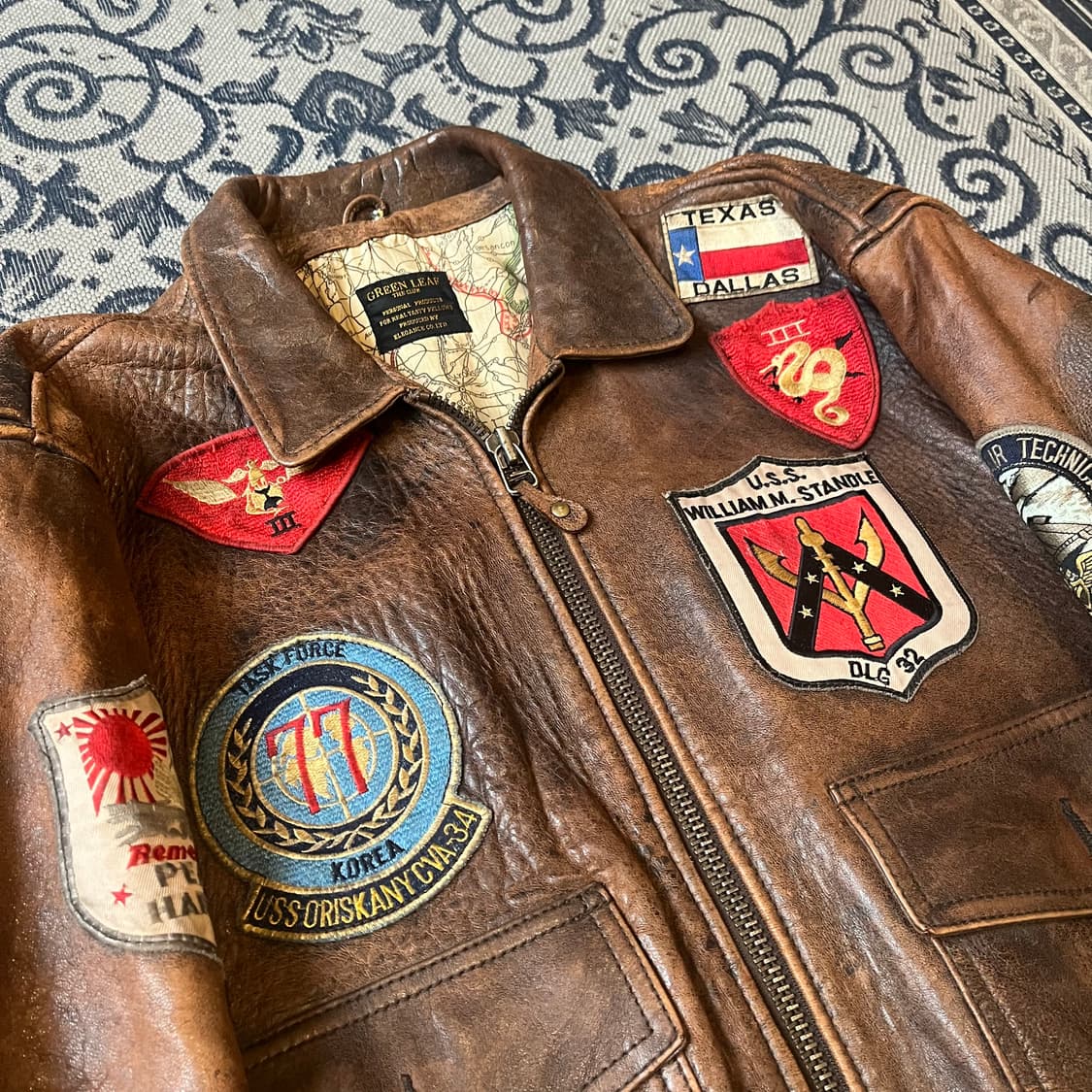  WWII 미군 A-2 플라이트 레더자켓/W2374 상품이미지2