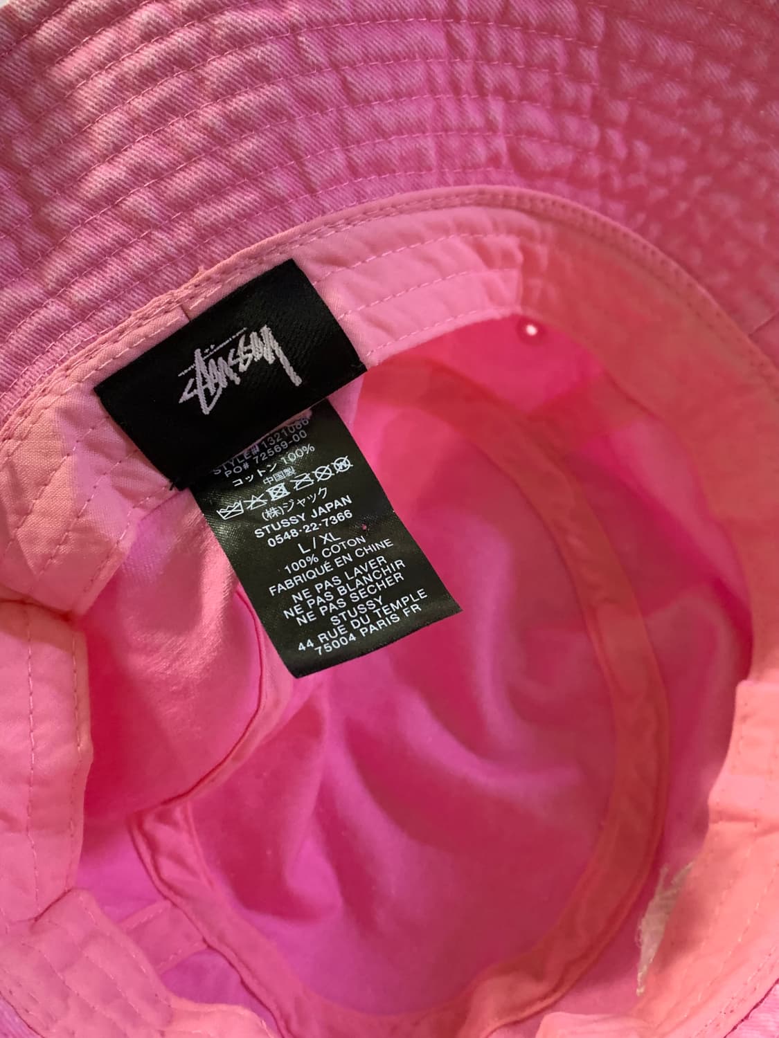 스투시 워시드 스탁 버킷햇 핑크 L-XL 상품이미지3